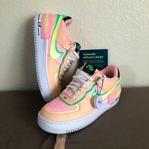 Nike Air Force 1 Low Shadow Artic Punch Shoes Women's Size 9.5 sneakers Volt